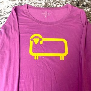WOOLRICH Sheep Purple Long Sleeve Top
